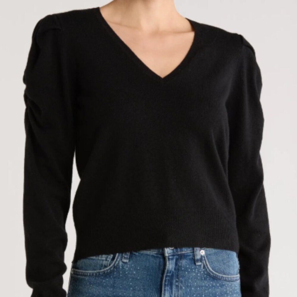 FRAME V Neck Long Sleeve Blouse
